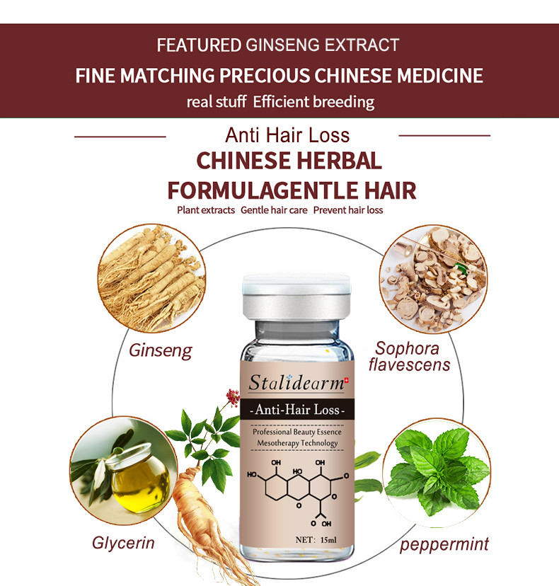10ml Anti Hair Loss Serum Plant Ingredient Natural Hair Growth Serum Microneedling
