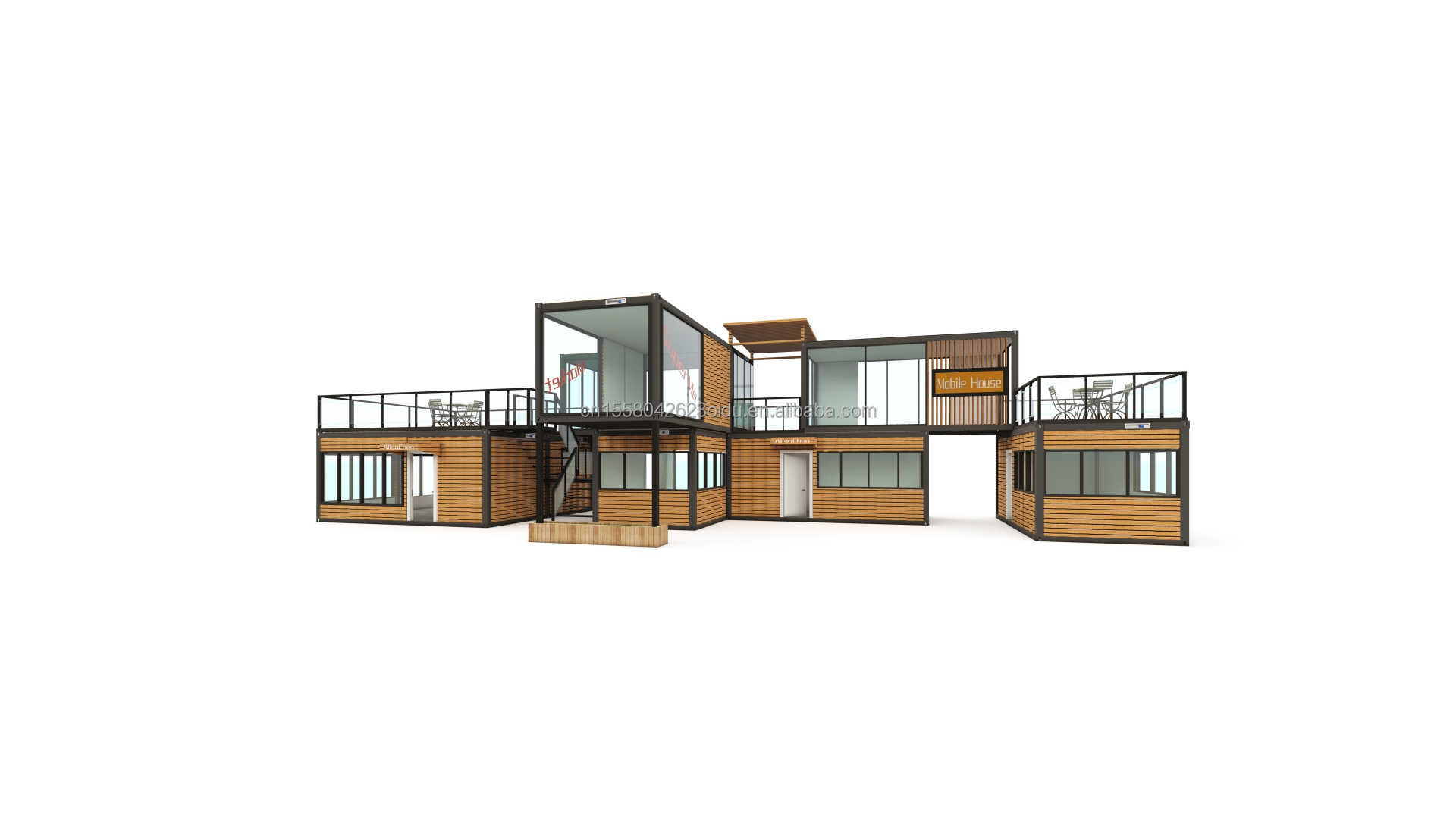 20ft/40ft Customized Color Combination Container Room for Sales Booth Coffee Shop Guard Room Office Bar