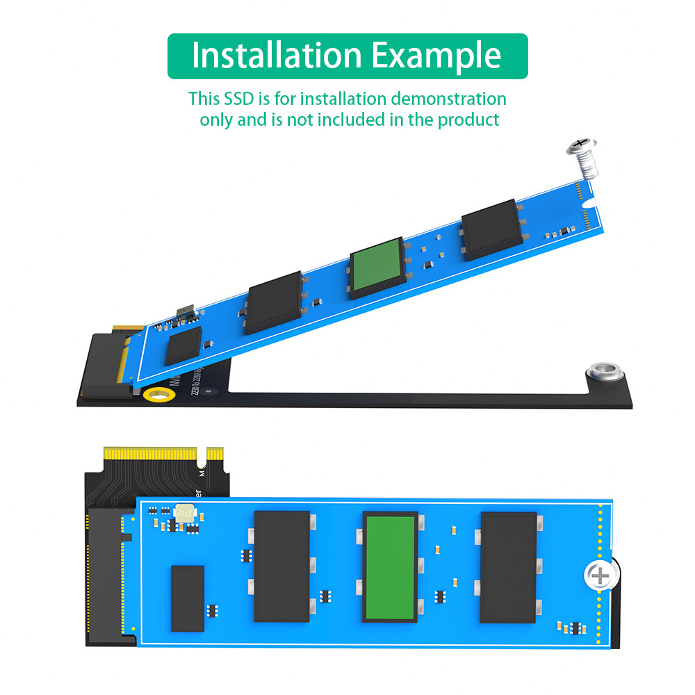 NVME M-Key M.2 PCIE 4.0 Adapter 2230 to 2280 SSD Hard Drive Expansion Board