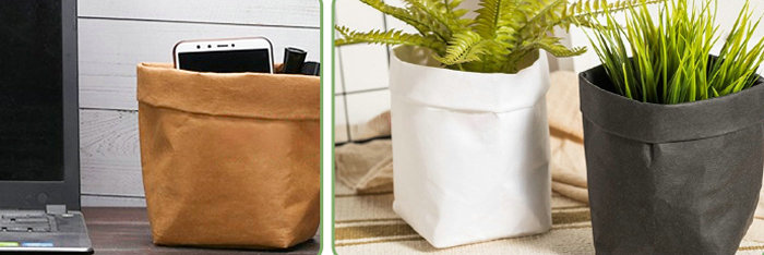 0.3mm 0.55mm Thick Recycleable Washable Kraft Paper Roll For Plant Pot