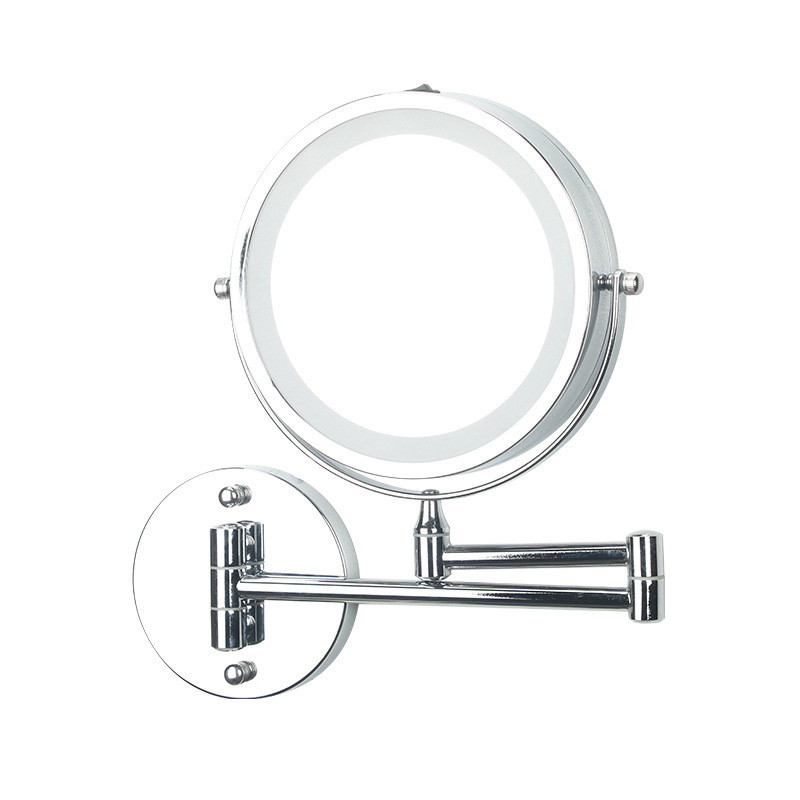 LED Hotel Magnifying Mirror Hotel Amenities Supplies Wall Mounted Makeup Mirror