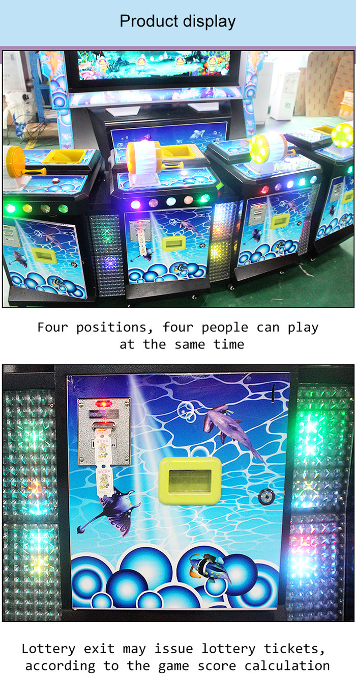 55 Inch Coin Operated Arcade Machines / Redemption Fishing Game Machine 4 Players