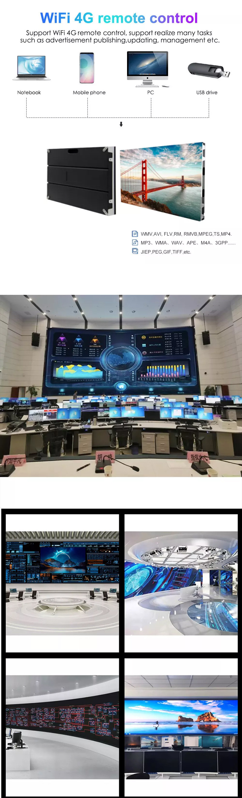 P1.2 Screen Indoor Ultra Thin LED Display Conference Commercial 600x337.5mm