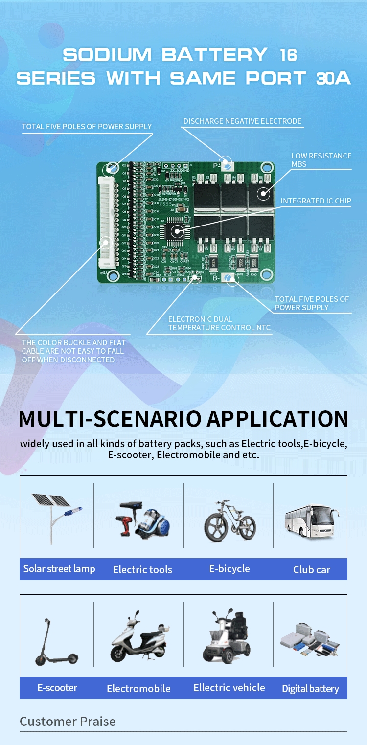 13S 48V Battery Management System BMS: For Lithium Iron Phosphate / NCM