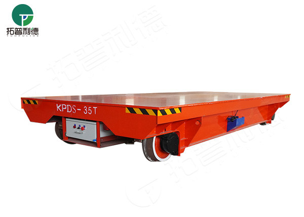 Flatbed Electric Rail Motorized Transport Vehicle To Molds Transfer