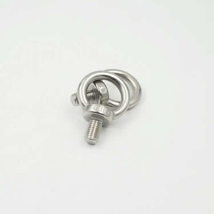 Round Eye Bolts Nuts Metric Thread Type Zinc Plated