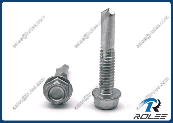 Ruspert Plated Stainless 410 Hex Washer Head Self Drilling Screw for Heavy Duty