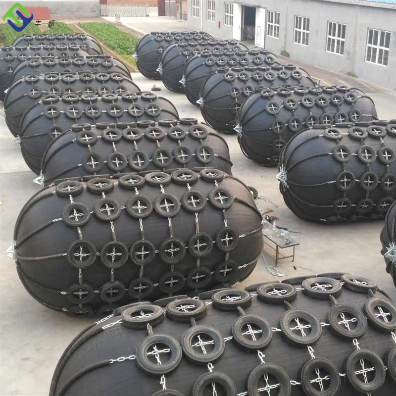 Black Natural Rubber Pneumatic Rubber Fender With Pressure Of 50 Or 80 Kpa