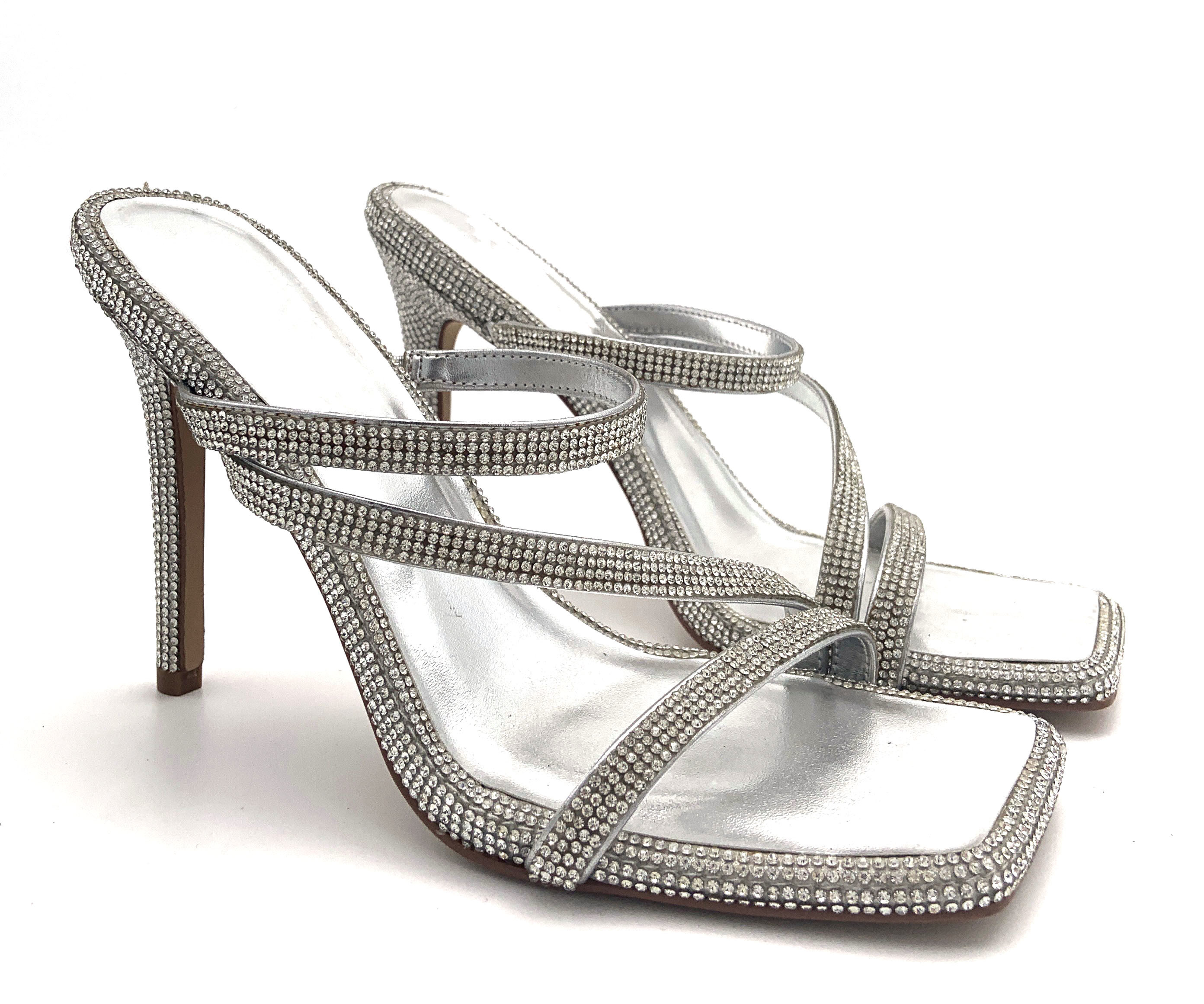 Leather Womens High Heel Sandals Comfortable Stiletto Heel Type