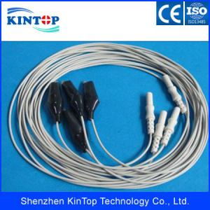 China High quality Compatible ecg leads Holter lead wires EEG Cable with copper Tooth type clip for EEG Patient Monitor on sale
