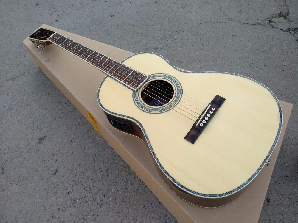 OEM 39 inches acoustic guitar 00 solid spruce parlor acoustic guitar OOO28 body AAA quality guitars