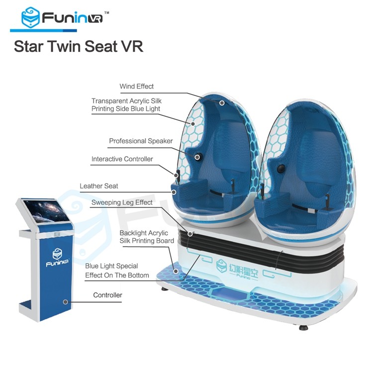 Dynamic 9D Virtual Reality Cinema Simulator / Two Player Arcade Game Machine