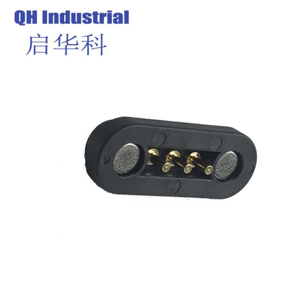 Quality Samples Available Strong Magnetic Force 3 Pin Connector 2.54mm Pitch Pogo Pin Magnetic Connector For Electronic Product for sale