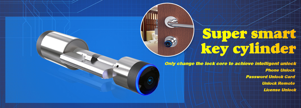 AES Bluetooth Smart Super Lock Cylinder for Home Hotel Door
