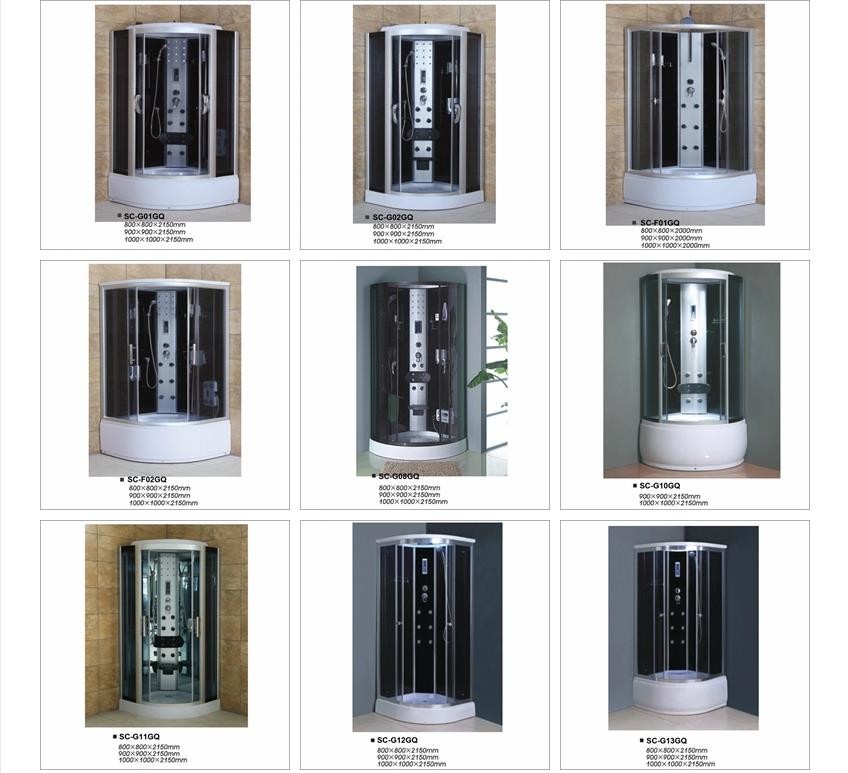 Free Standing Luxury Shower Cubicles Corner Shower Cabinets With Foot Massage