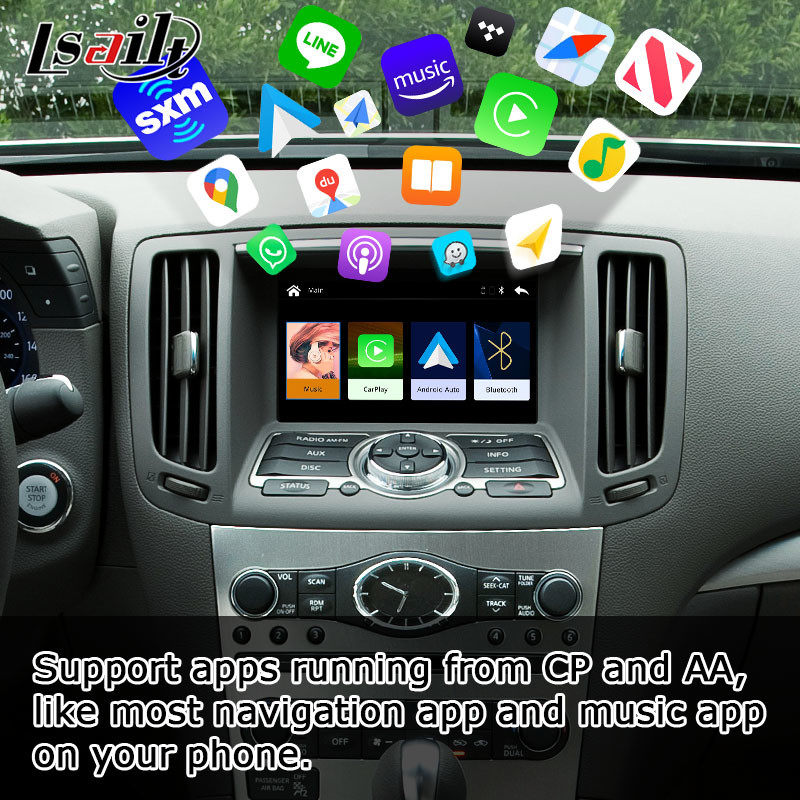Plug And Play Infiniti G37 G25 Q40 wireless carplay android auto module video interface box