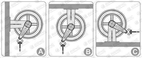 AA4C carbon steel Grease oil reel hose garage equipments auto repair