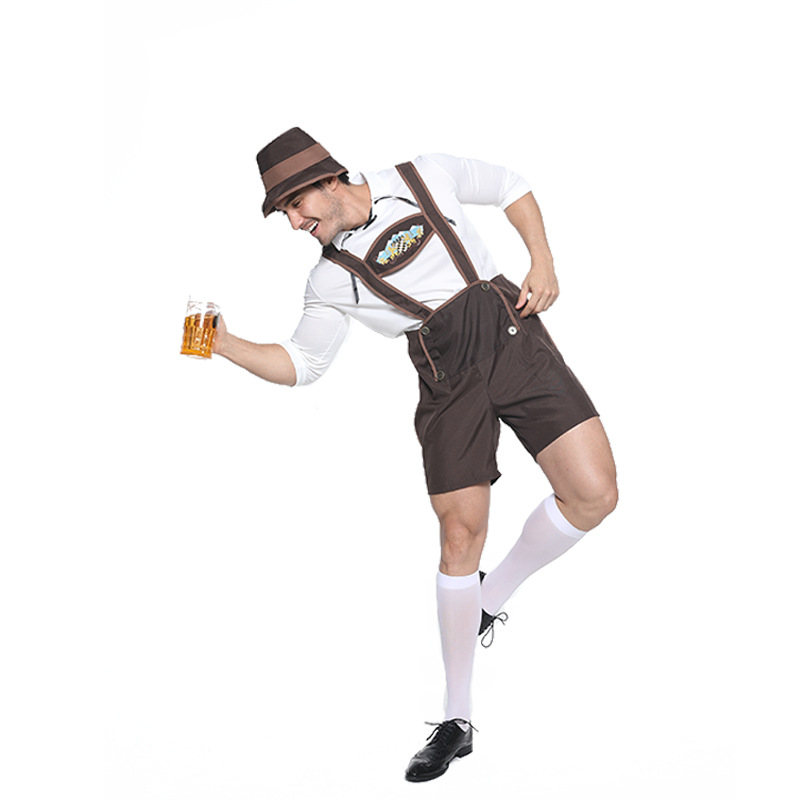 Bavarian German Beer Festival Cosplay Adult Plus Size Halloween Costumes Set with Hat