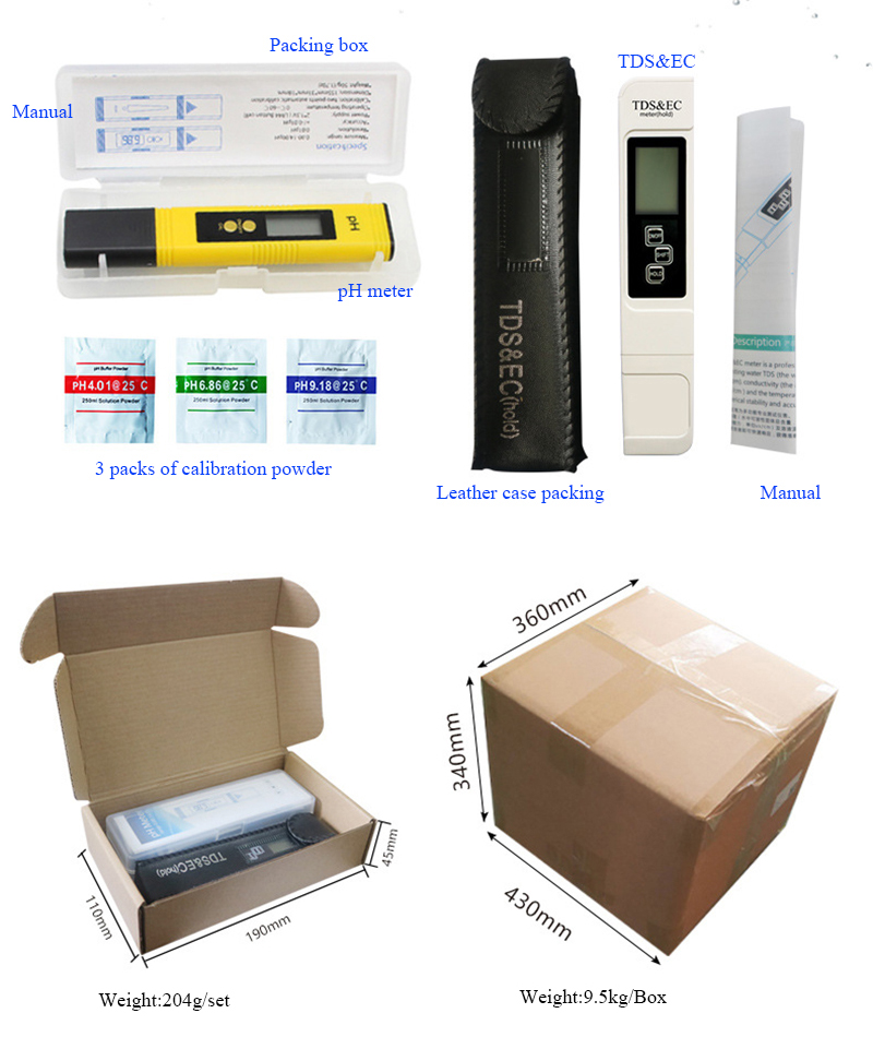 ODM Supported High Accuracy Pen Type pH TDS Meter with Temperature and TDS Measurement