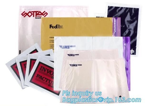 PP film 178*140mm invoice enclosed packing list envelopes, DHL Shipping pockets for waybill, A4 size plastic packing lis