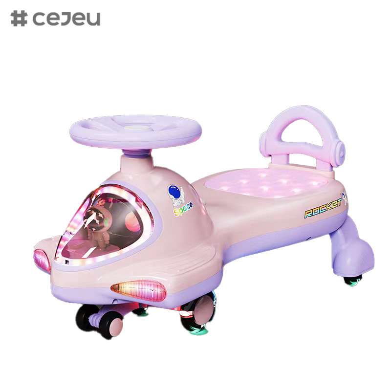 Boy/Girl Wiggle Ride On Toy: Safe, Fun & Easy to Use, Flashing PU Wheel, Light, 2-5yraes old
