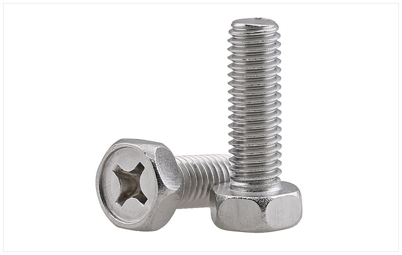 Stainless Steel Phillips Drive Hex Head Screws Stainless Steel Hex Bolts with Phillips Drive