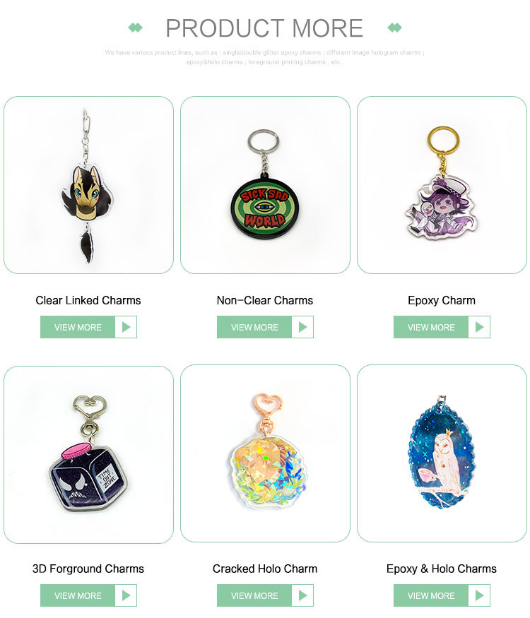 Custom halloween design double epoxy coated charm acrylic glitter cartoon charm for kids festive gifts