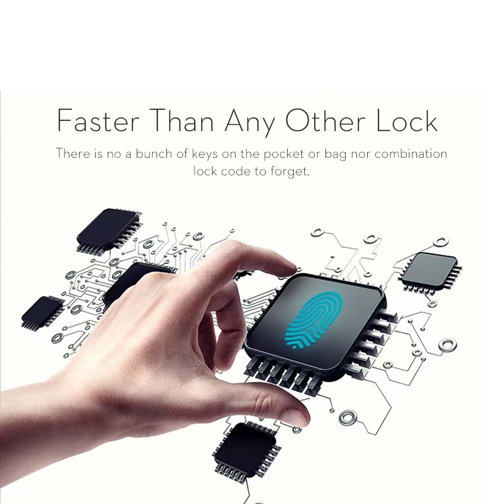 Fingerprint Padlock Waterproof Wifi APP Control Padlock Small Figerprint Lock