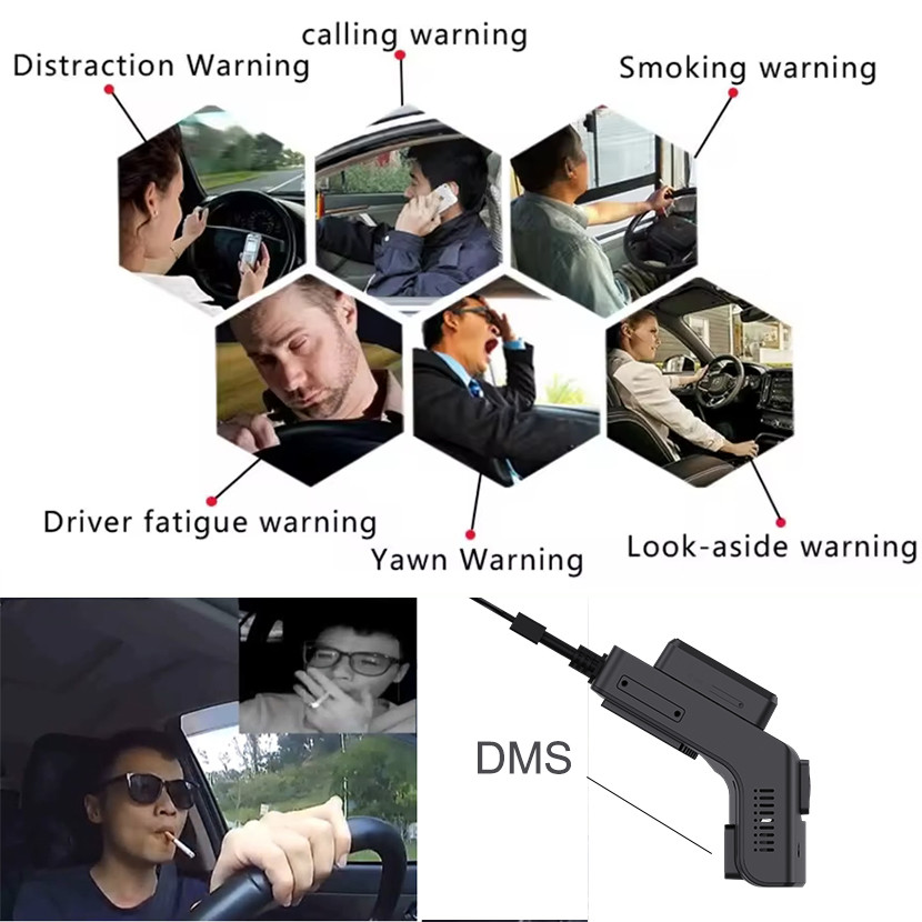 Car DVR AI Dashcam Driving System ADAS DMS Driver Behaviour 4G GPS Fleet Management Solution