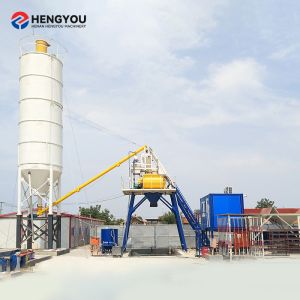 50m3/h 60m3/h Portable Concrete Batch Plant Fully Automatic Concrete Batching