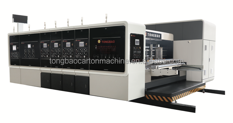 Flexo Plate High Definition Multicolor Printing Slotting Rotary Die Cutting Stacker Machine