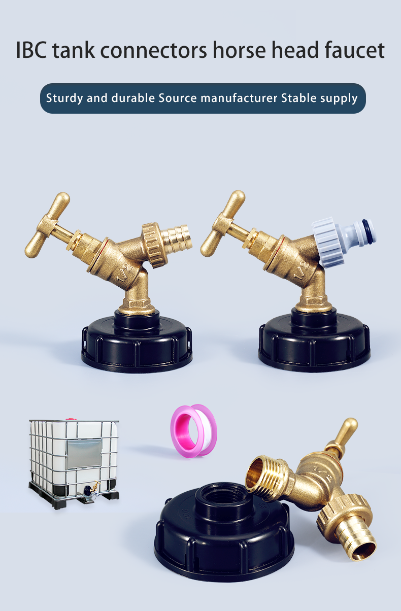 Umetass 1/2" Brass Valve Sand-cast Water Taps Horse Head Tap for Polished Faucet Mount