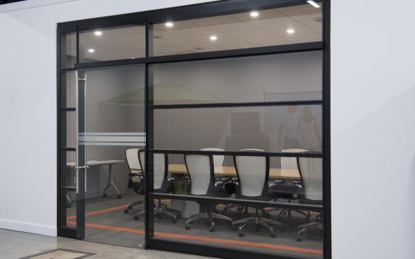 Aluminum Frame Tempered Glass Modern Office Partitions / Office Room Dividers