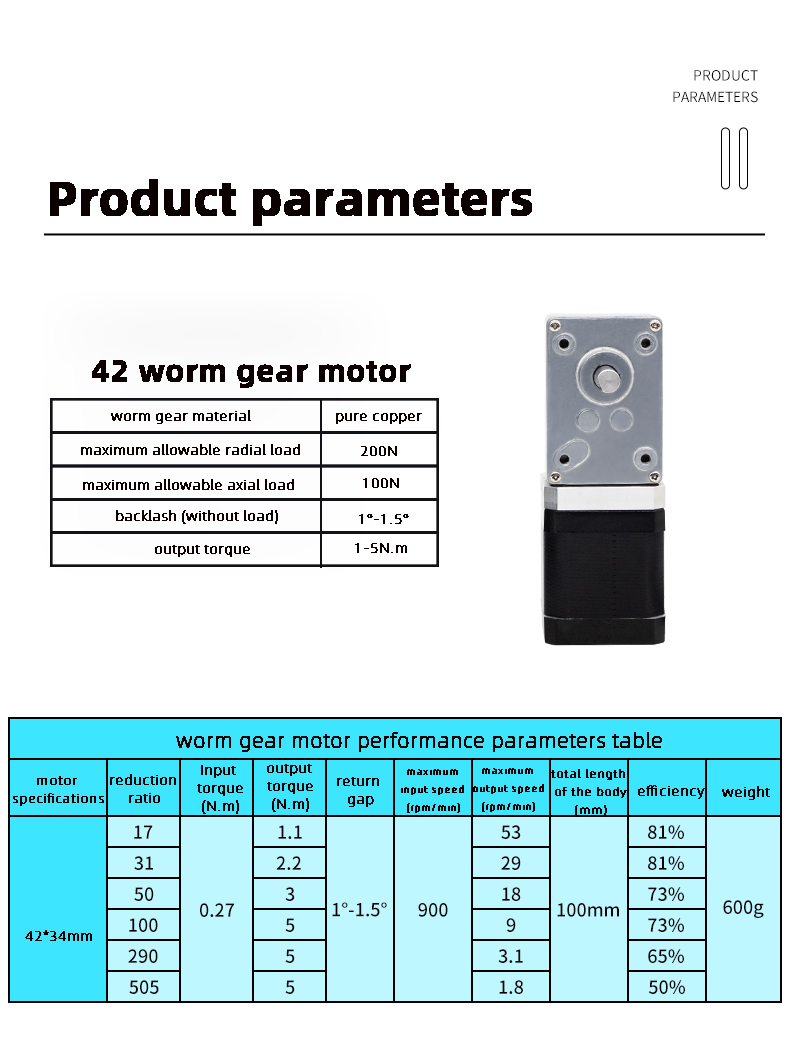Efficient Reliable Stepper DC Worm Gear Motor For Industrial Automation System