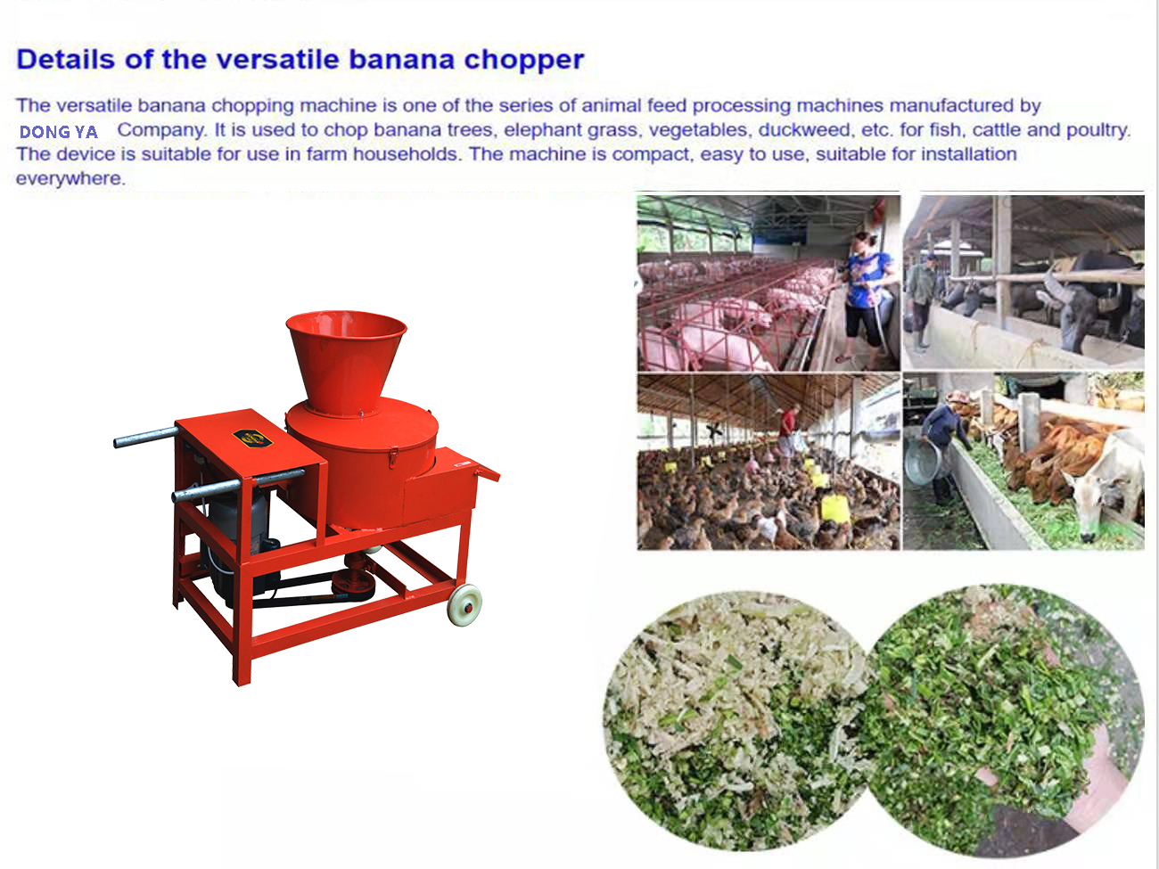 DONGYA AGRO BANANA TREE CHOPPER/ELEPHANT GRASS CUTTER