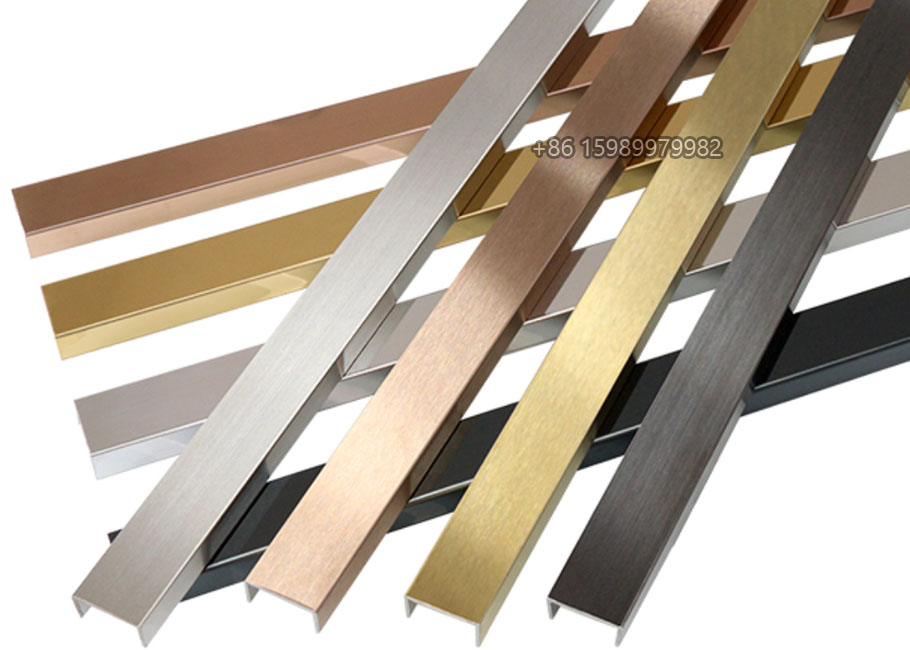 brushed stainless steel u channel trims