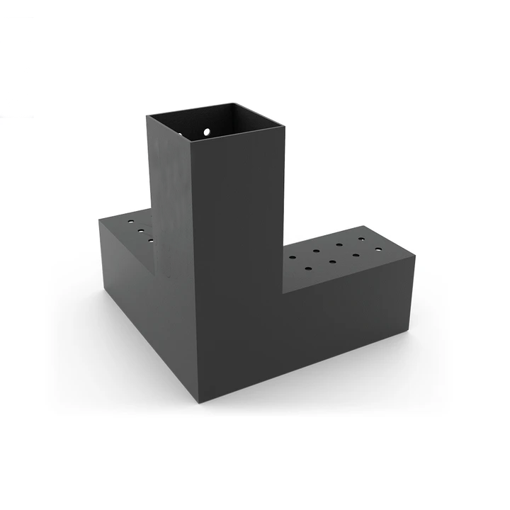 Black Electrophoretic Coating Outdoors Supports for 45 Degree Post Pergola Angle Bracket