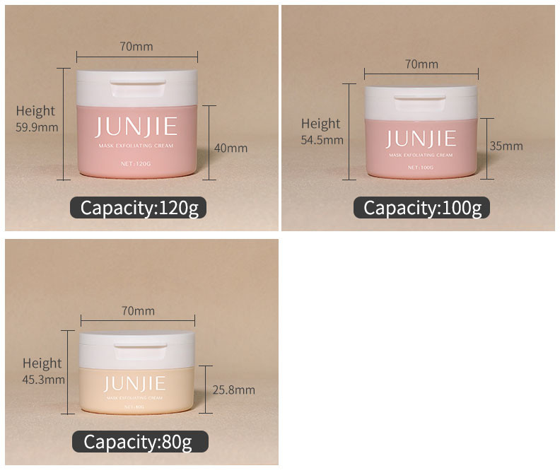 Plastic PP Jar 80ml 100ml 120ml Round Cosmetic Packaging For Face Cream With Customized Logo