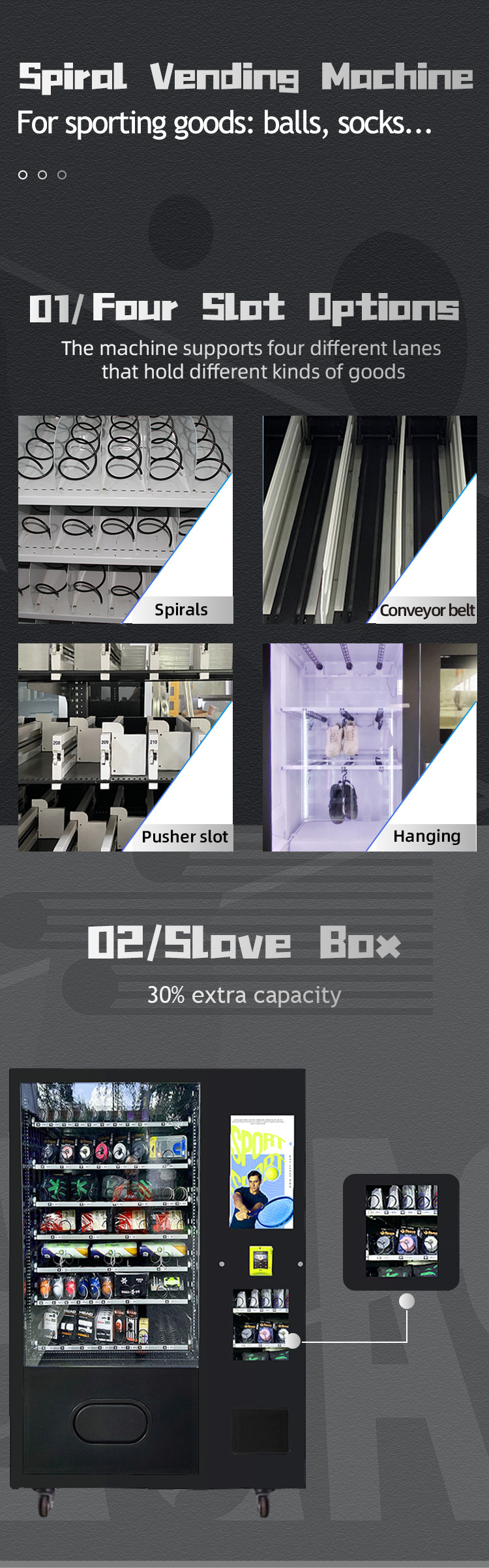 Smart Locker Tennis Rackets Vending Machine with Card Reader for Sports Equipment