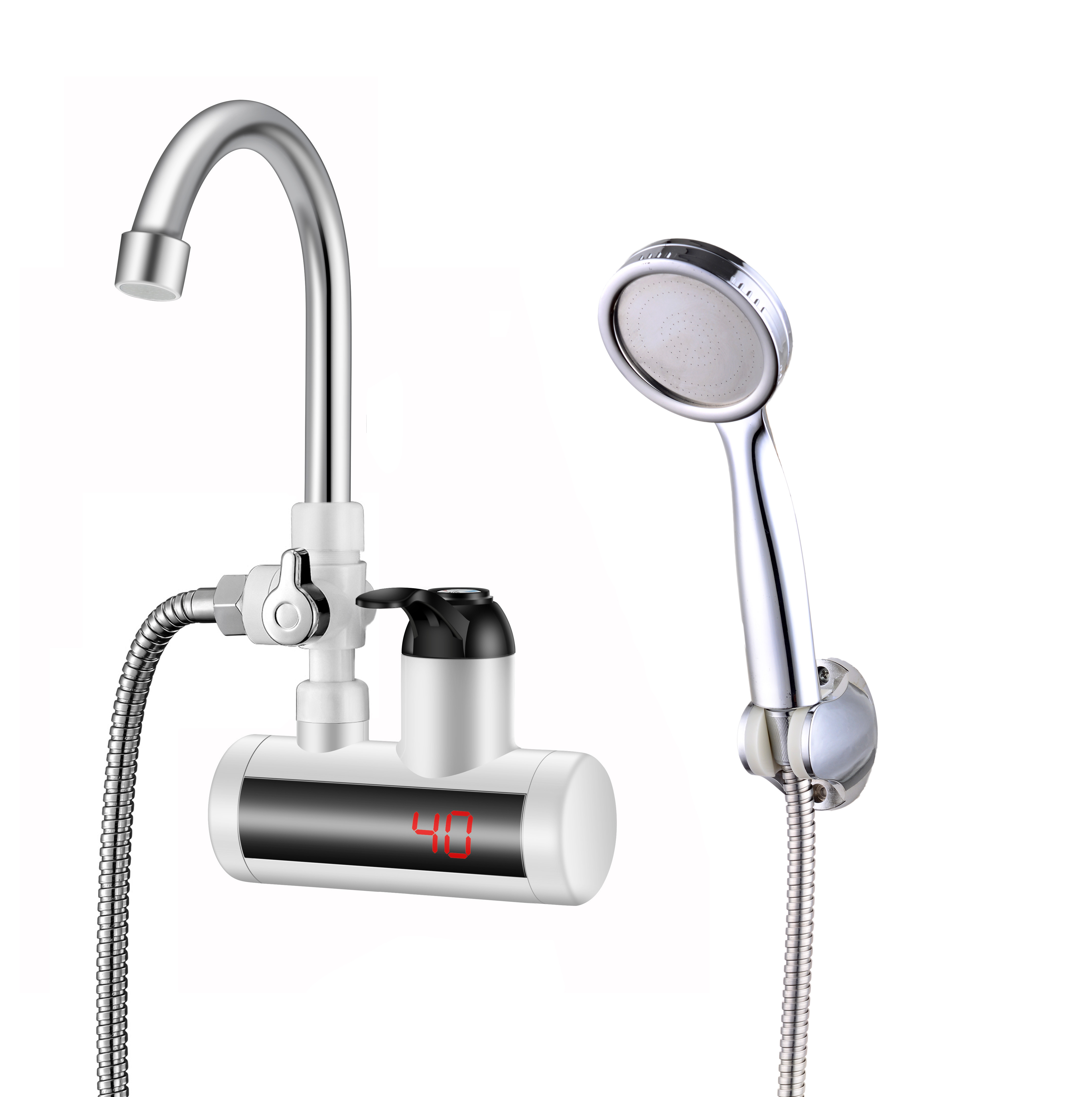 220v ABS Wall Mounted Heating Tap RoHs Ipx4 Hot Water Tap For Kitchen