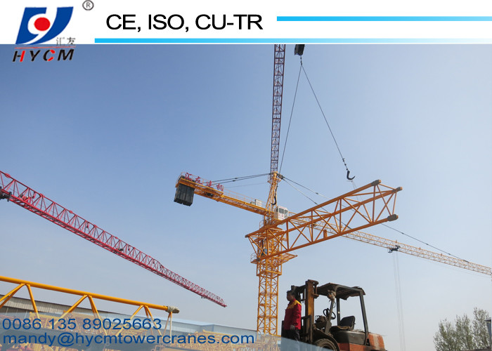 52m Jib Length Top Slewing Crane QTZ63(PT5210) Flat Top Tower Cranes 150m Tower Crane Lifting Height