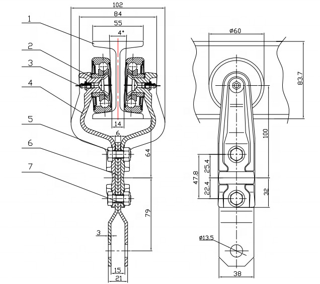 CS Roller Overhead Conveyor Chain Powder Coating Conveying Equipment X348