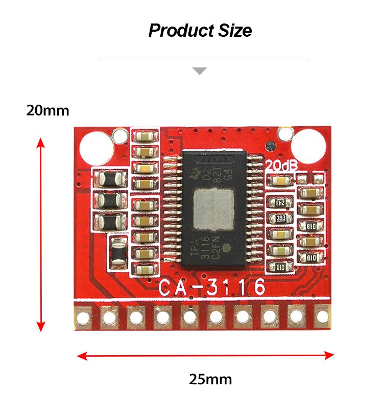 50W 50W TPA3116D2 Dual Channel Digital Power Amplifier Module for Audio Stereo Board