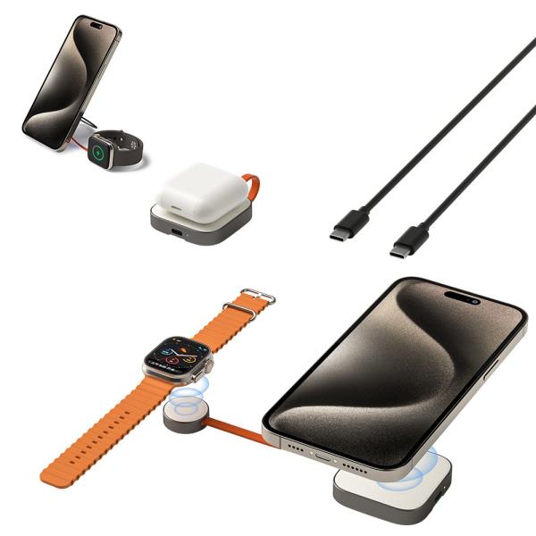 Metal Magnetic Wireless Charging Station Metal Magnetic 2 In 1 Magsafe Multi