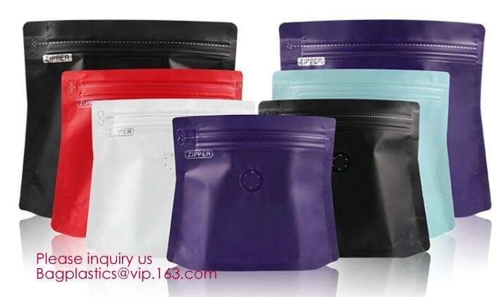 Biodegradable Foil Square Bottom Gusseted Bag, Flat Bottom Gusset Coffee Bag with Degassing Valve,gusset packaging bag f