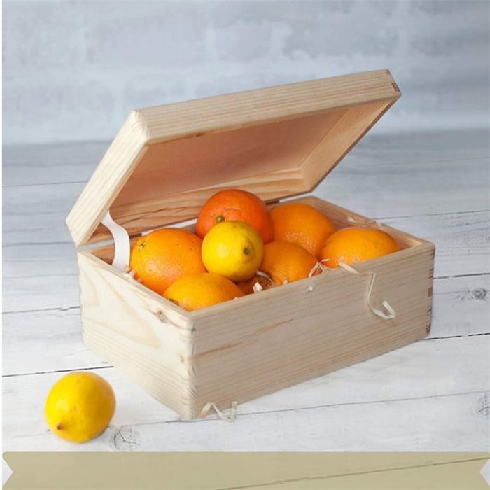 Customized Large Lidded Wooden Box Toy Keepsake Plain Unpainted