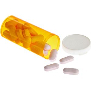 Empty Pill Bottles with Caps for Prescription Medication, 8-Dram Plastic