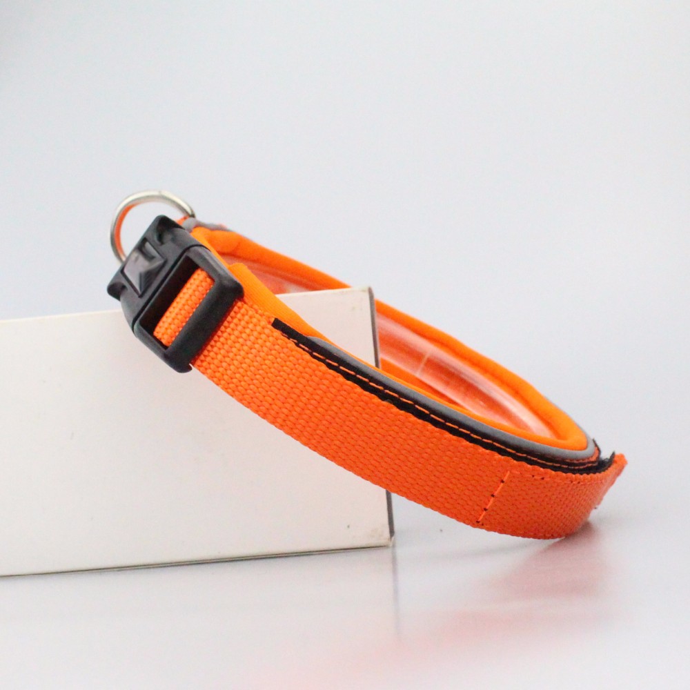 C502 New Soft Safety Pet Collar and Leash Reflective Neoprene Nylon Webbing Dog Collars for walking