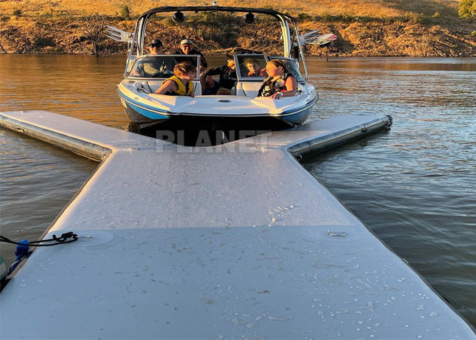 6m Long Drop Stitch Floating Y Shape Inflatable Y Jet Ski Dock Pontoons Platform For Boat And Yacht Parking