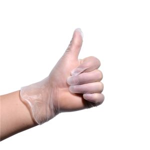 China Smooth Transparent Pvc Disposable Gloves White Latex Vinyl Exam Gloves on sale
